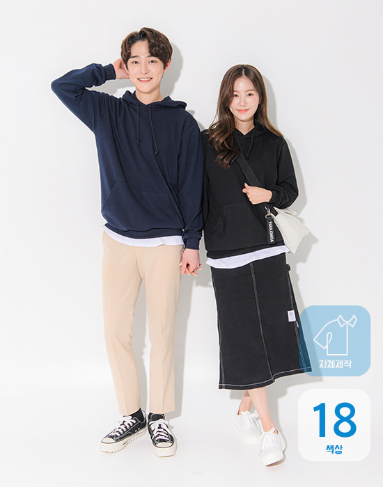 [자체제작]특양면 후드 티셔츠 (기본/기모)