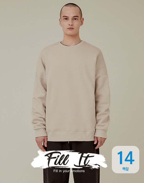 [Fill It]시그니처 기모 맨투맨