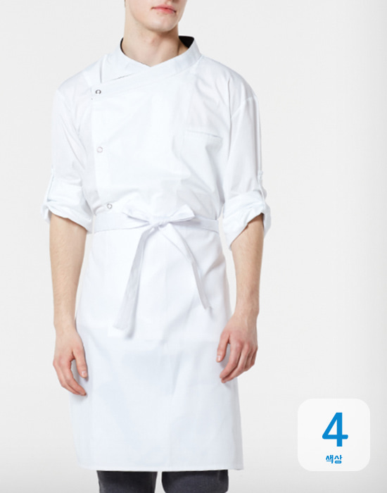 허리형 단색 앞치마