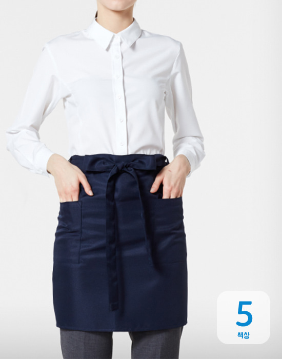 허리형 숏 엉덩이덮개 앞치마